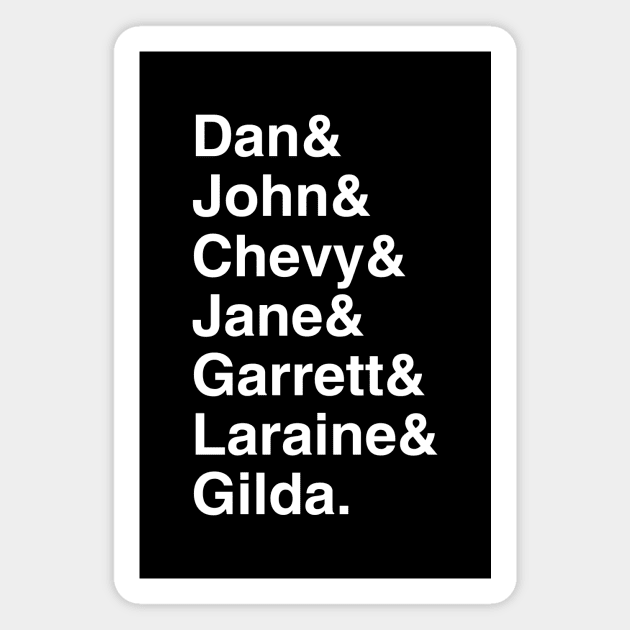 SNL Original Players List Magnet by GloopTrekker